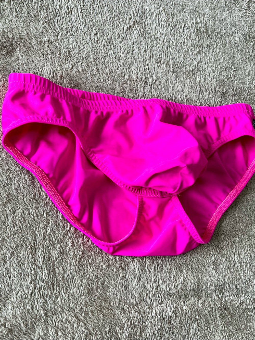 Men’s N2N Hot Pink Swim Brief with Pouch, Medium, New - Picture 3 of 6